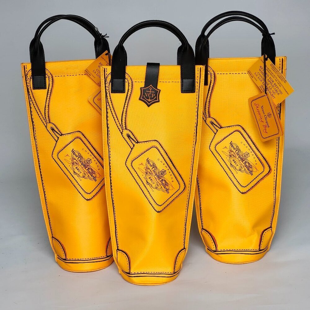 VEUVE Clicquot Ponsardin Champagne Cooler Shopping Bag Lot of 3